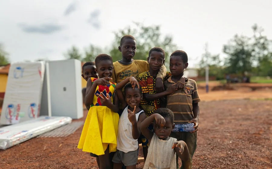 Her nieces and nephews together in Accra