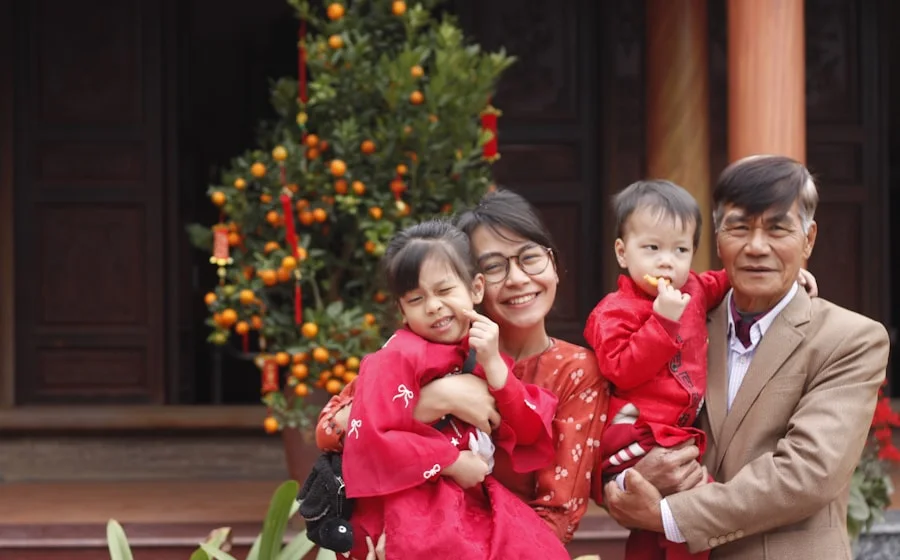 His family celebrating Tet together in Hanoi