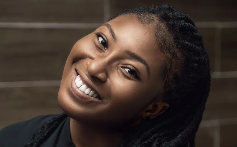 A Ghanaian hostess in Dubai beaming
