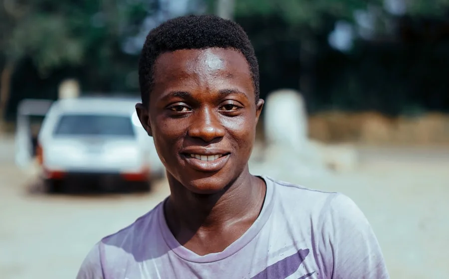 A Senegalese warehouse picker in Jebel Ali smiling