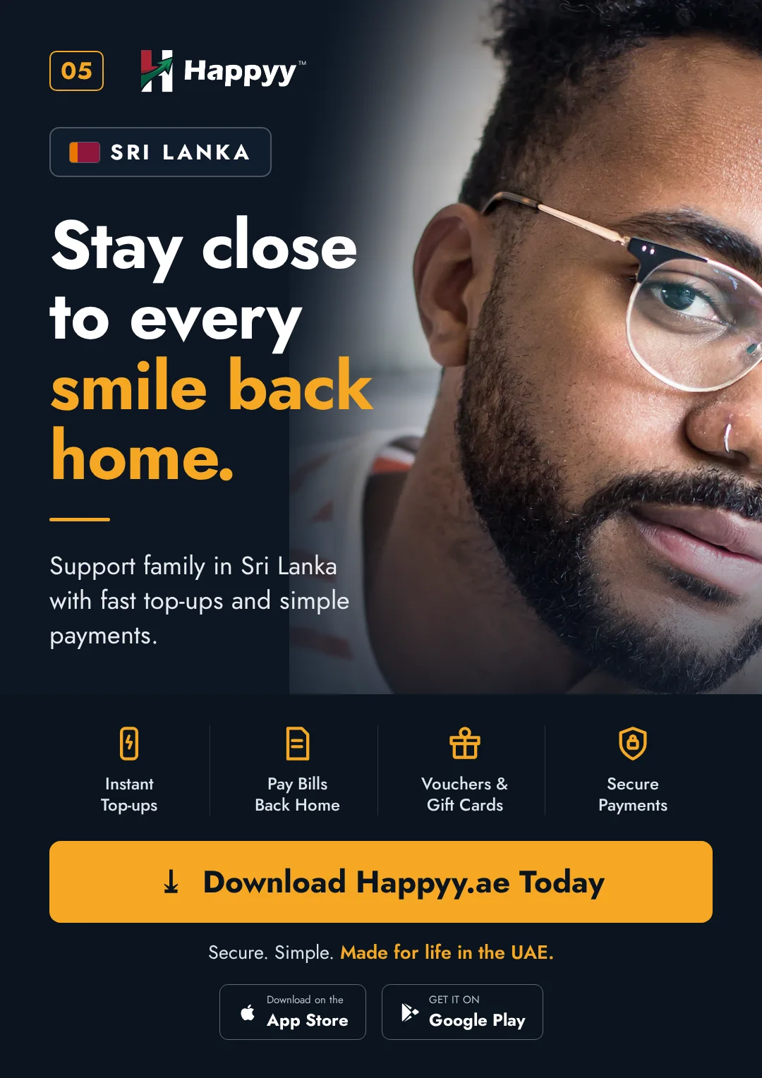 Sri Lanka campaign — Stay close to every smile back home