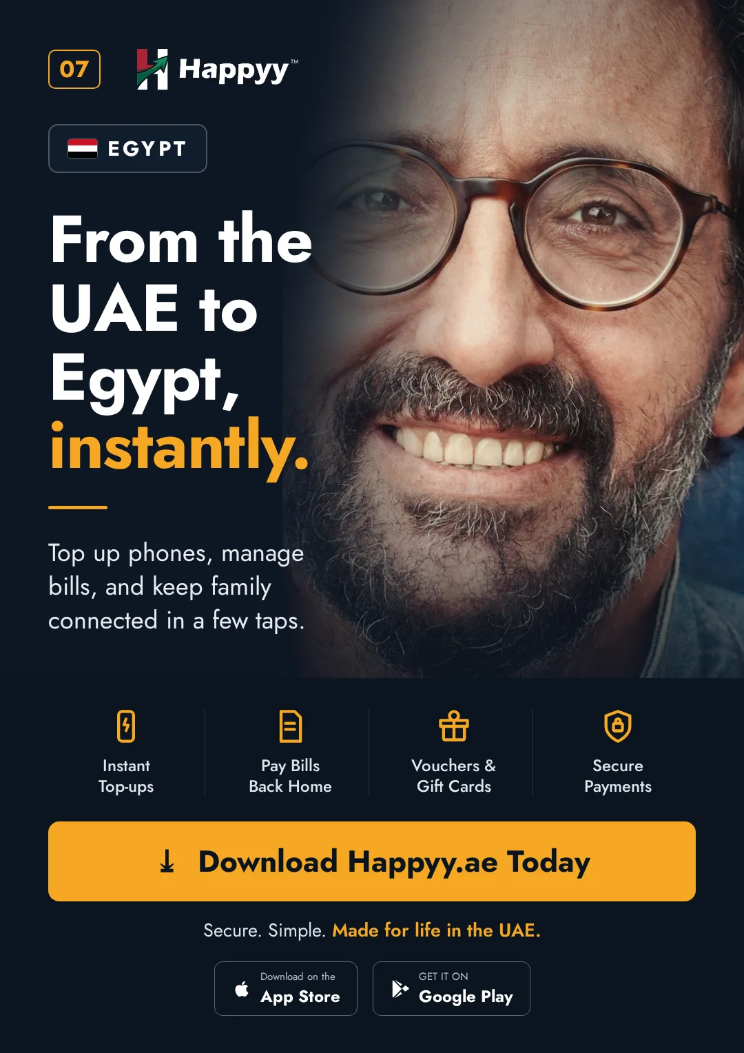 Egypt campaign — From the UAE to Egypt, instantly