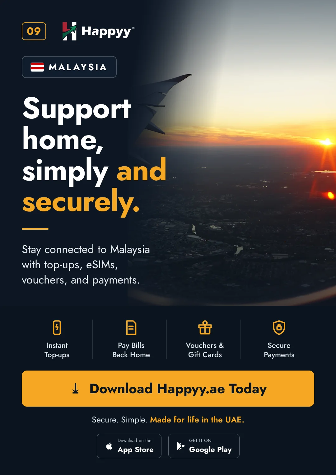 Malaysia campaign — Support home, simply and securely